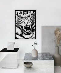 Angry tiger wall decor