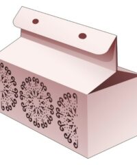 Box with stenciled circle