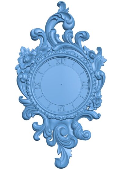 Clock with a vine pattern