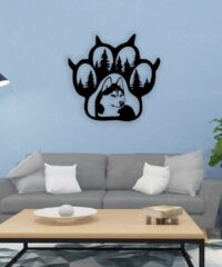 Dog paw wall decor