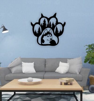 Dog paw wall decor