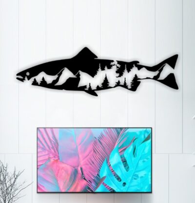 Fish with mountain