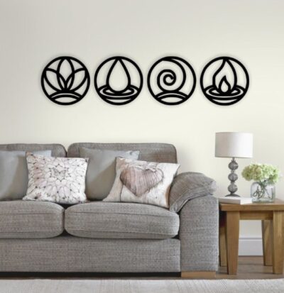 Four elements wall decor