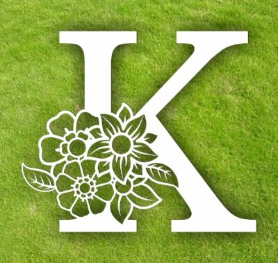 Letter K with flowers