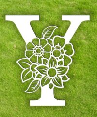 Letter Y with flower