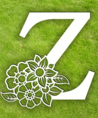 Letter Z with flower