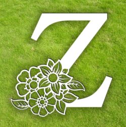 Letter Z with flower