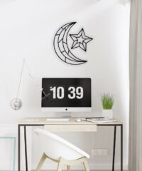 Moon with star wall decor