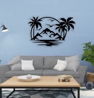 Palm tree wall decor
