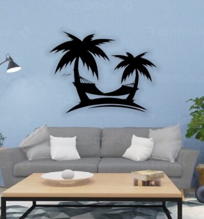 Palm trees wall decor