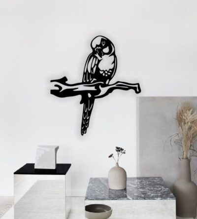Parrot on a branch wall decor