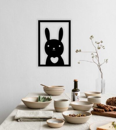 Rabbit wall decor