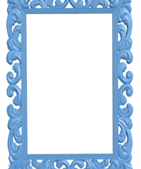 Rectangular picture frame with vines