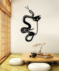 Snake lady face wall decor
