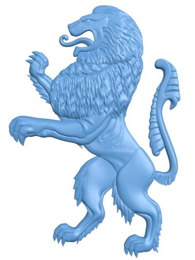 Stylized heraldic lion
