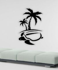 Turtle with coconut wall decor