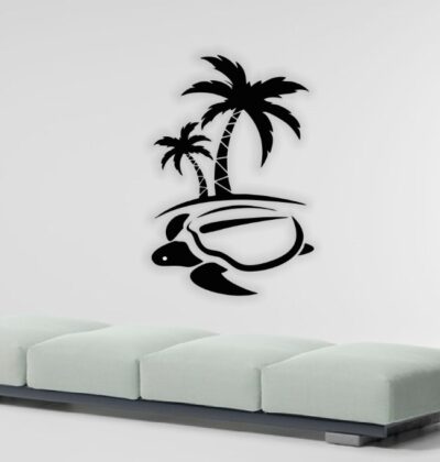Turtle with coconut wall decor