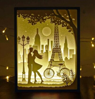 Valentine in Paris light box