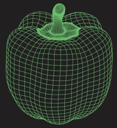 3D illusion led lamp Bell pepper