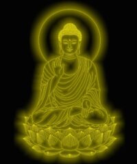 3D illusion led lamp Buddha