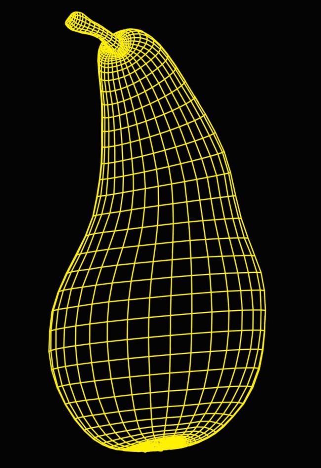 3D illusion led lamp Pear