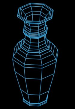 3D illusion led lamp Vase