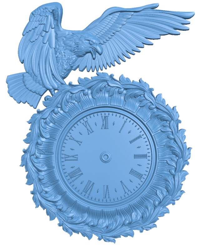 Clock shaped like an eagle