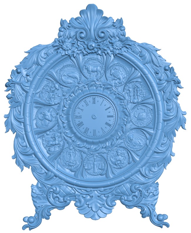 Clock shaped twelve zodiac