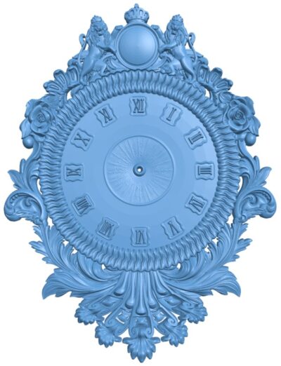 Clock shaped two lions war