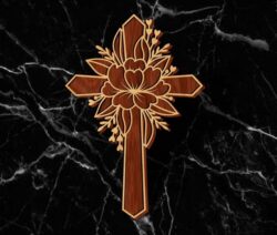 Cross with flower