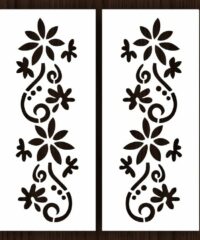 Flowers pattern door
