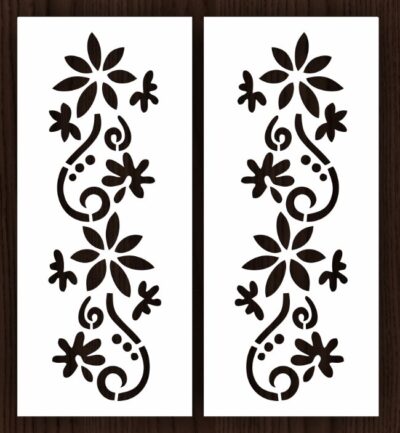 Flowers pattern door