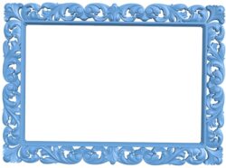 Horizontal picture frame with leaf border