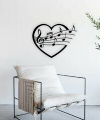 Music note with heart