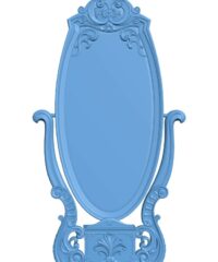 Oval mirror frame makeup table