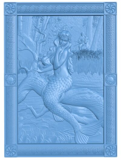 Picture mermaid sitting on the tree