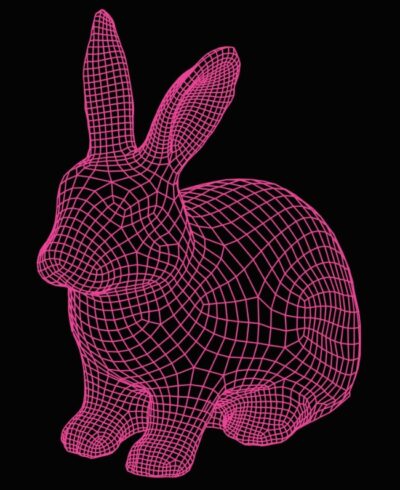 3D illusion led lamp Rabbit
