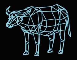 3D illusion led lamp buffalo