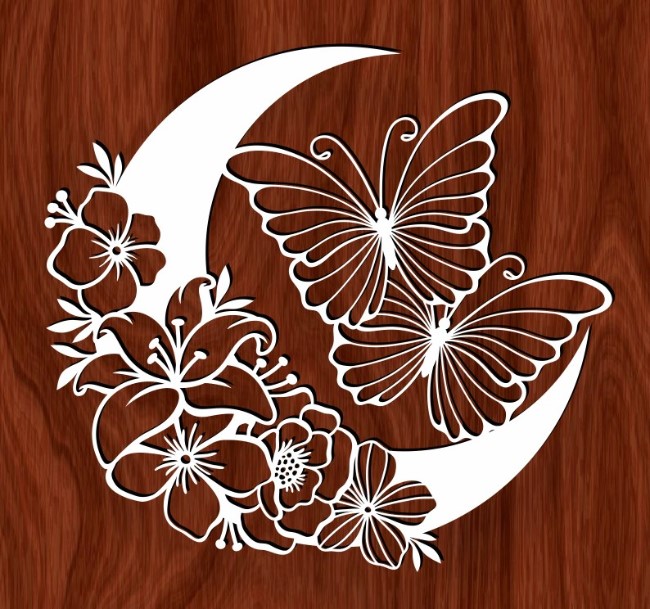Butterflies with the moon