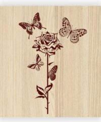 Rose with butterfly