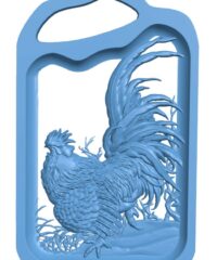 Tea tray shaped rooster
