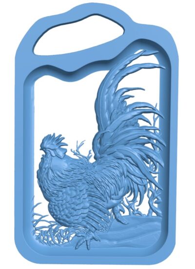 Tea tray shaped rooster