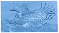 Waves eagle painting