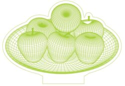 3D illusion led lamp apples