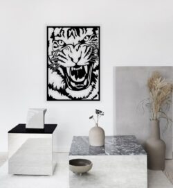 Angry tiger wall decor