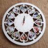Heart photo frame clock