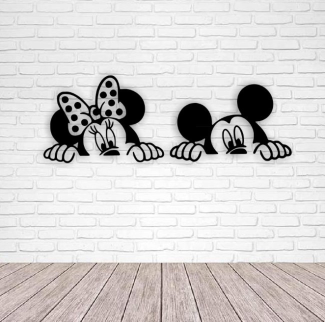 Minnie and Mickey wall decor