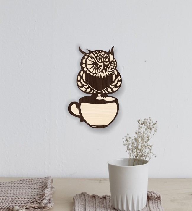 Owl on a mug