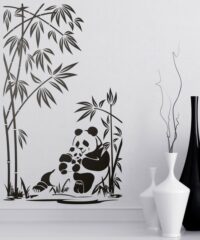 Panda decorating the living room wall