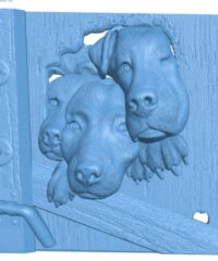 Picture the dogs behind the door